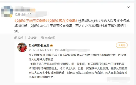 刘晓庆被曝未离婚，疑回应出轨传闻：多大点事儿封面图